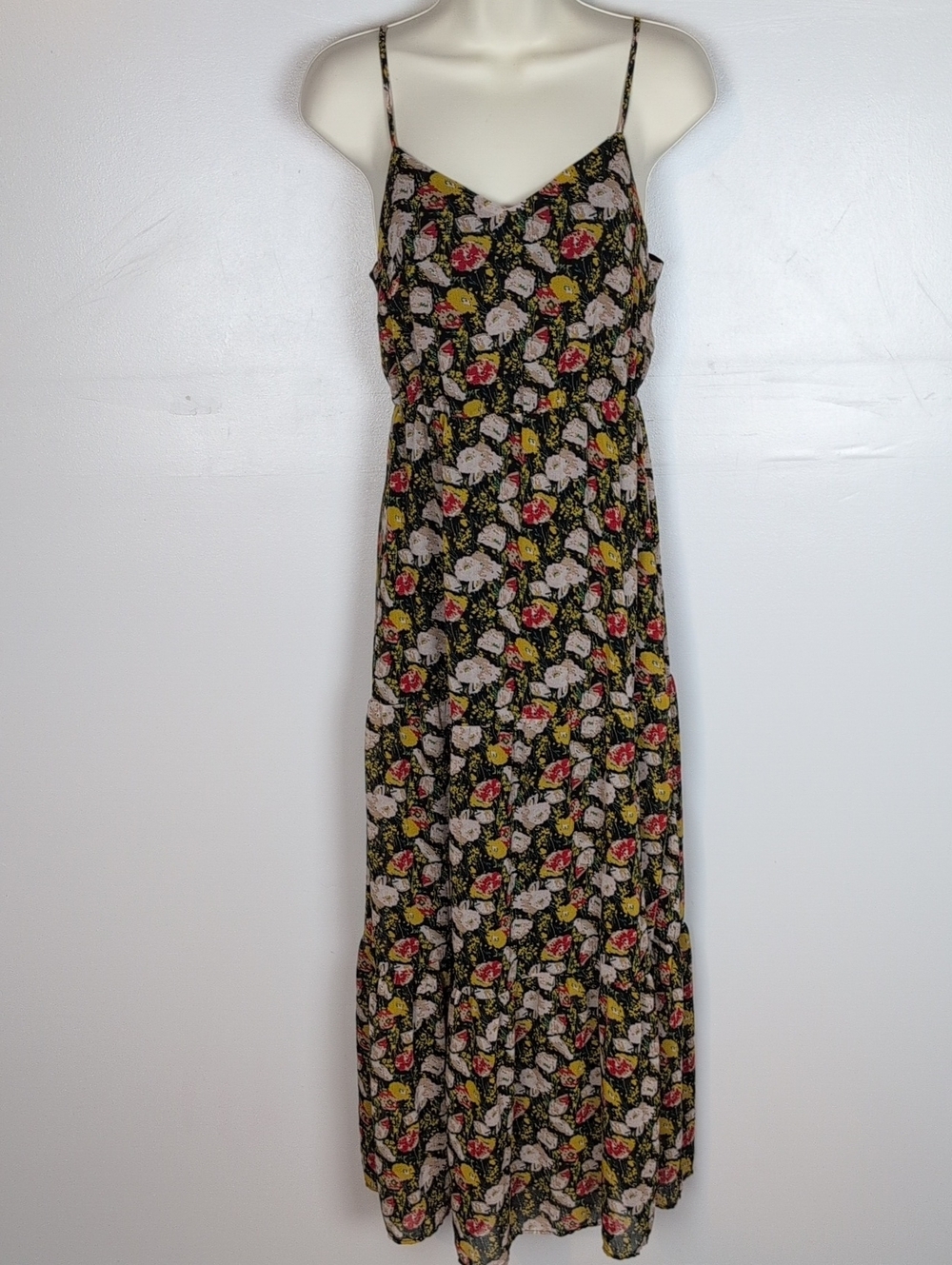 J. Crew Mercantile Floral Chiffon Maxi Dress